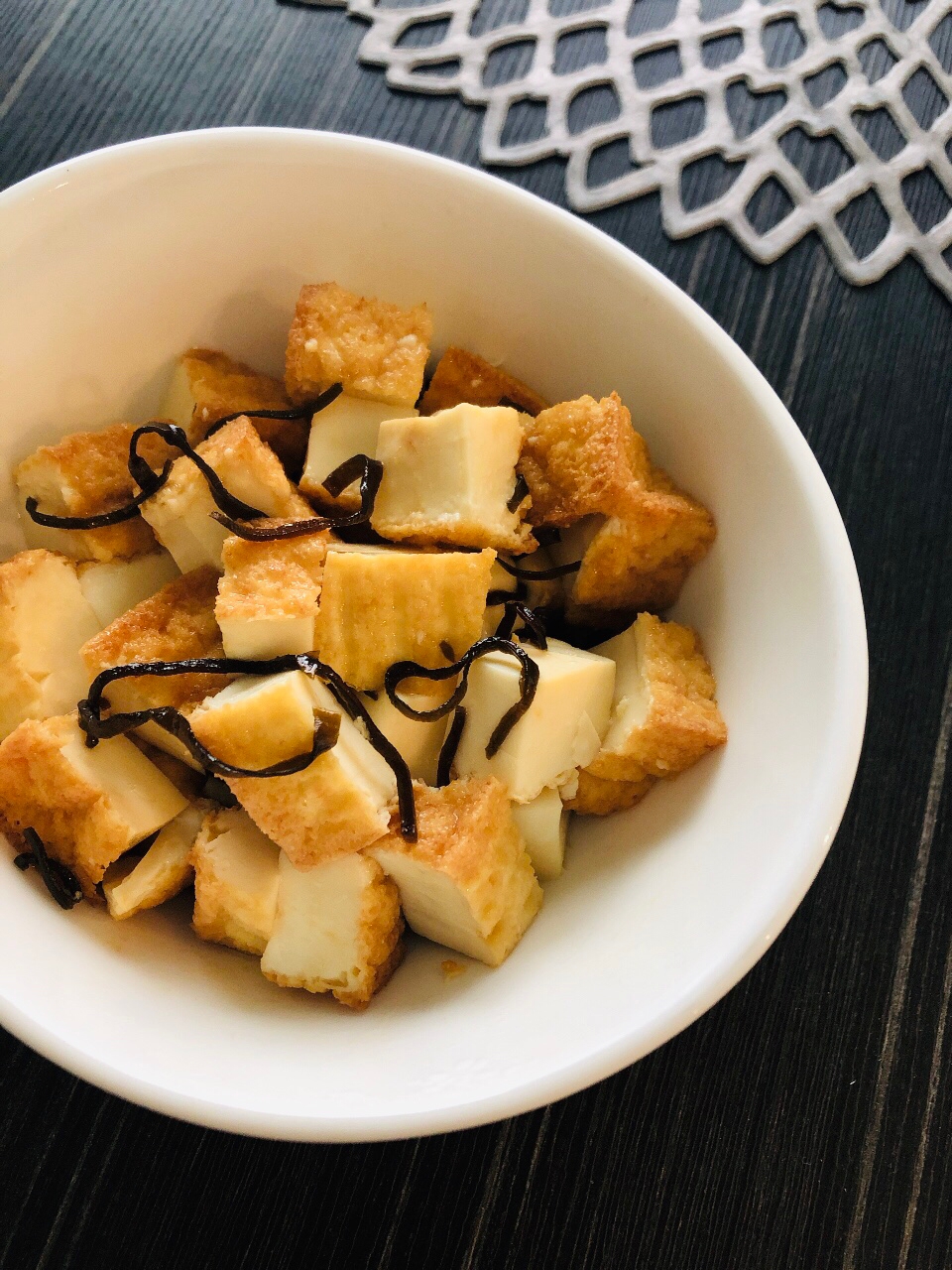 レンジで☆厚揚げの塩昆布和え