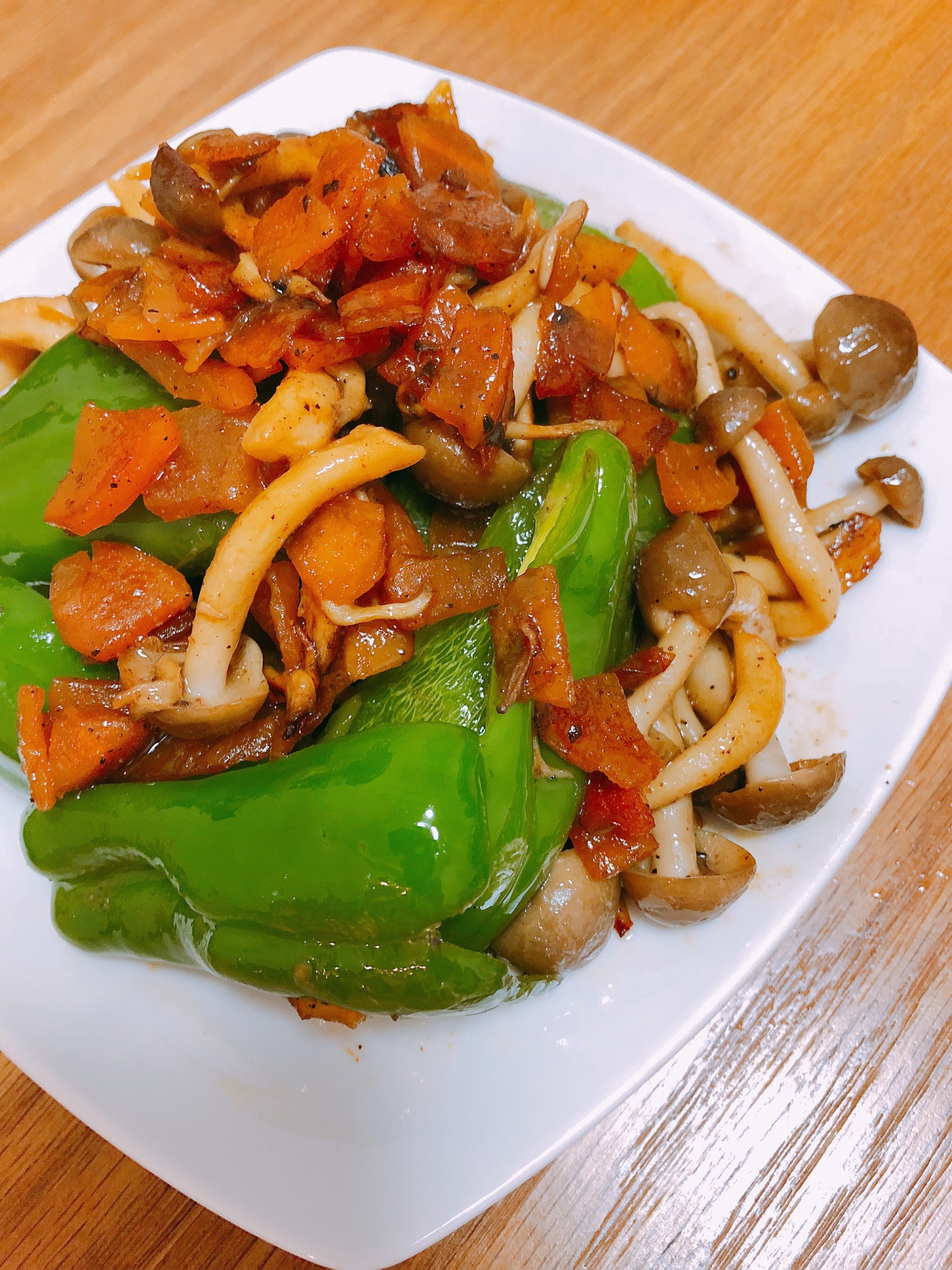 福神漬けと!カレー野菜炒め!