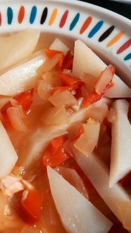 パプリカとじゃがいもの洋風炒め