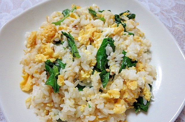 空芯菜と卵の炒飯