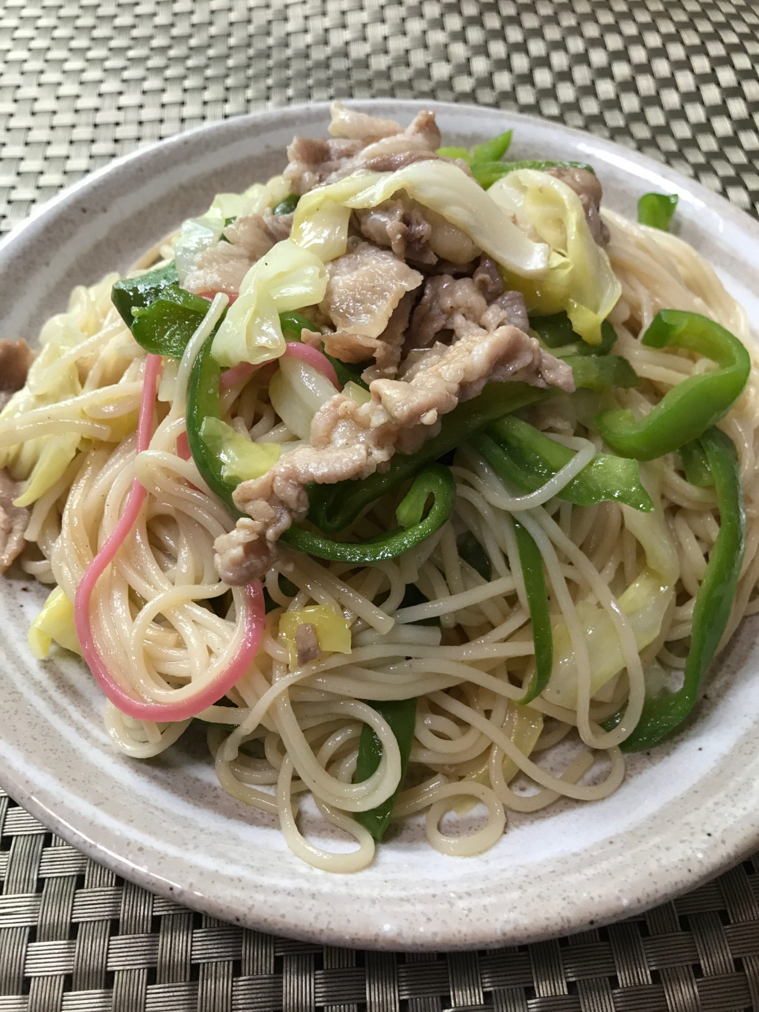 ひやむぎで焼うどん