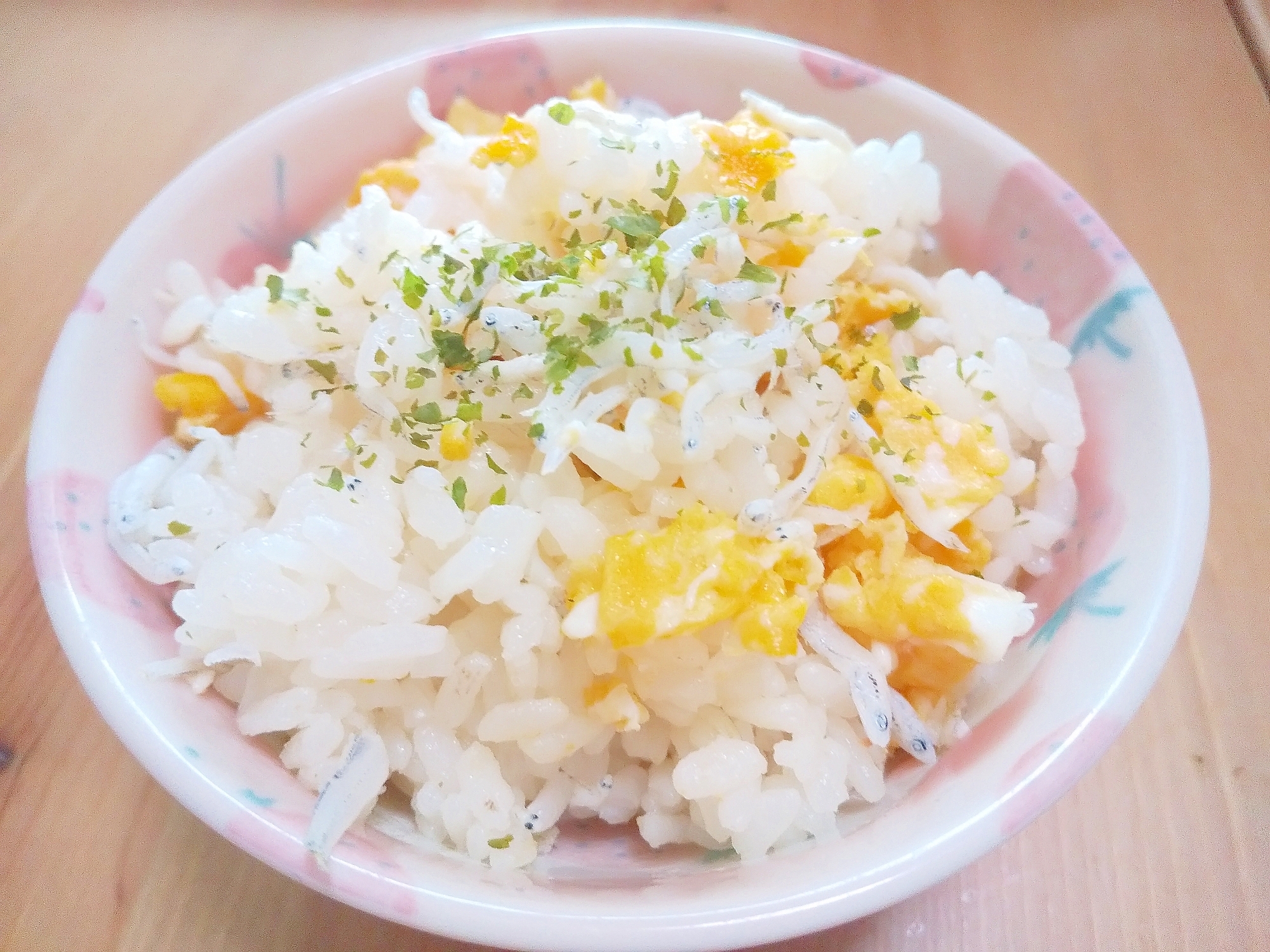 じゃこと炒り卵の混ぜご飯