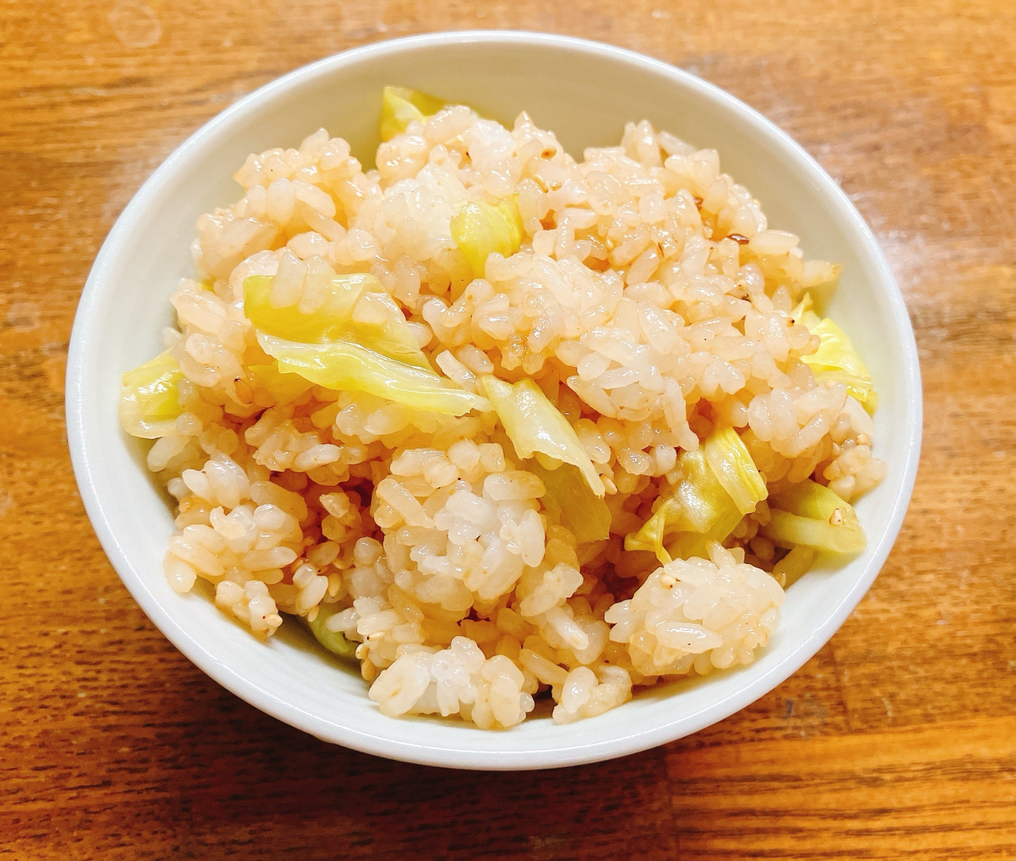 キャベツ焼肉のたれ炒めご飯