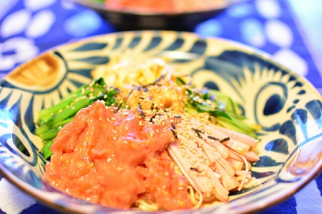 暑い夏に◎冷凍プチトマトのスムージー冷麺