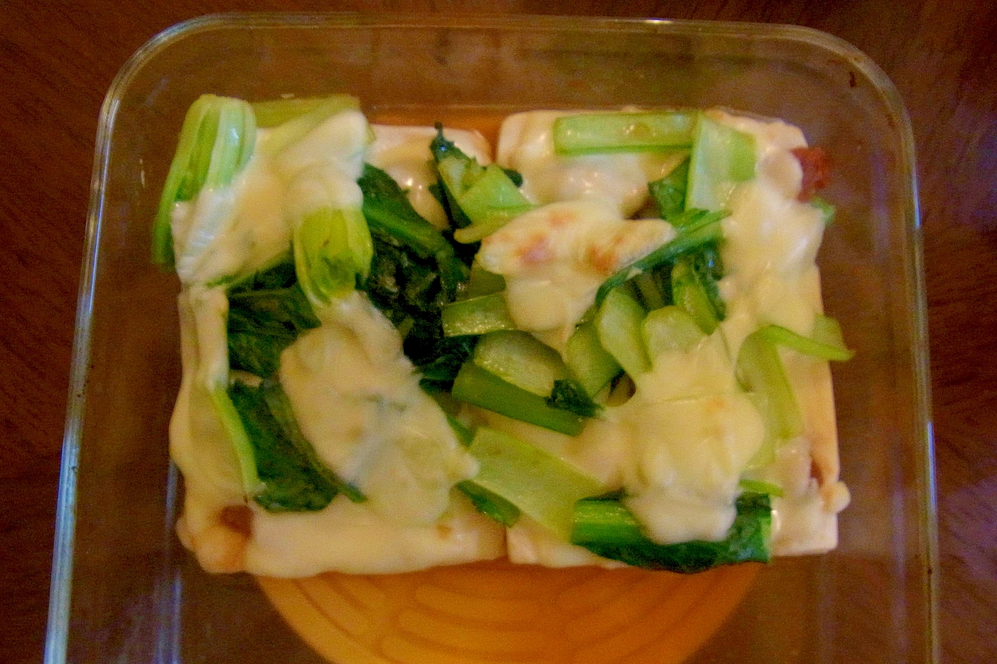 節約！豆腐と小松菜のヘルシーグラタン