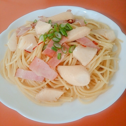 しゃきしゃき美味しい♪たけのこの和風パスタ