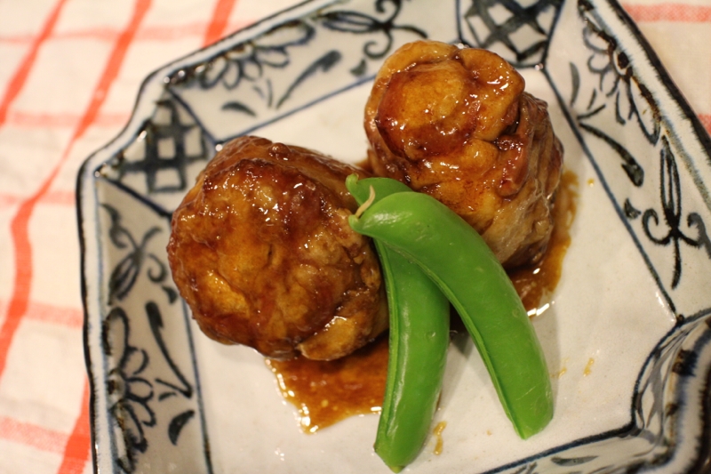 お麩でふわふわ肉巻き