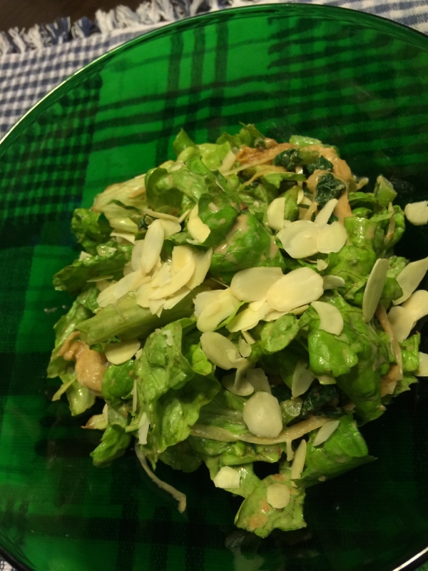 リーフレタス*大根の葉*新玉ねぎの和え物風サラダ