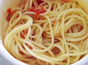 離乳食後期 トマトとツナの和風スパゲティ レシピ 作り方 By へんてこぽこりんママ 楽天レシピ