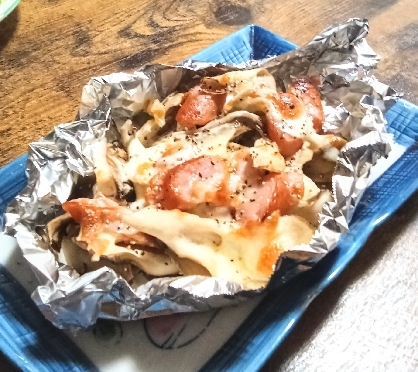 おつまみにᕷ*舞茸とウインナーのチーズ焼きꕤ୭*