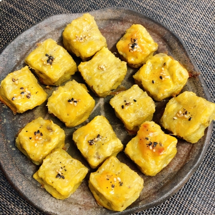 キューブのスィートポテト、一口サイズが可愛いですね。

お味もよく、リピートしたいです☻