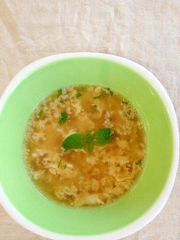 お手軽 洋風かきたまスープ レシピ 作り方 By 朝ごはん本舗 楽天レシピ