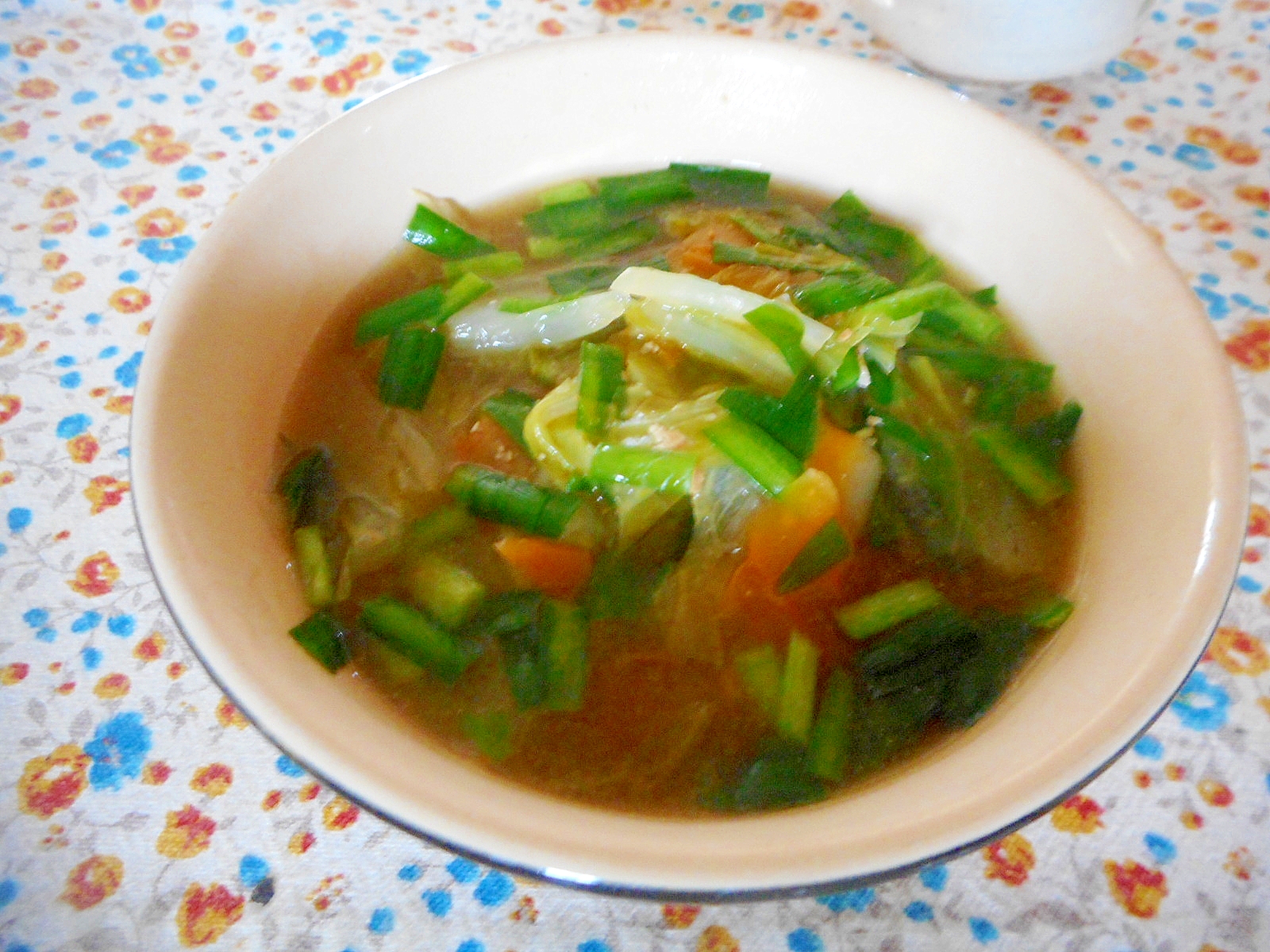 ピーラー大根と肉団子のニラ味噌スープ