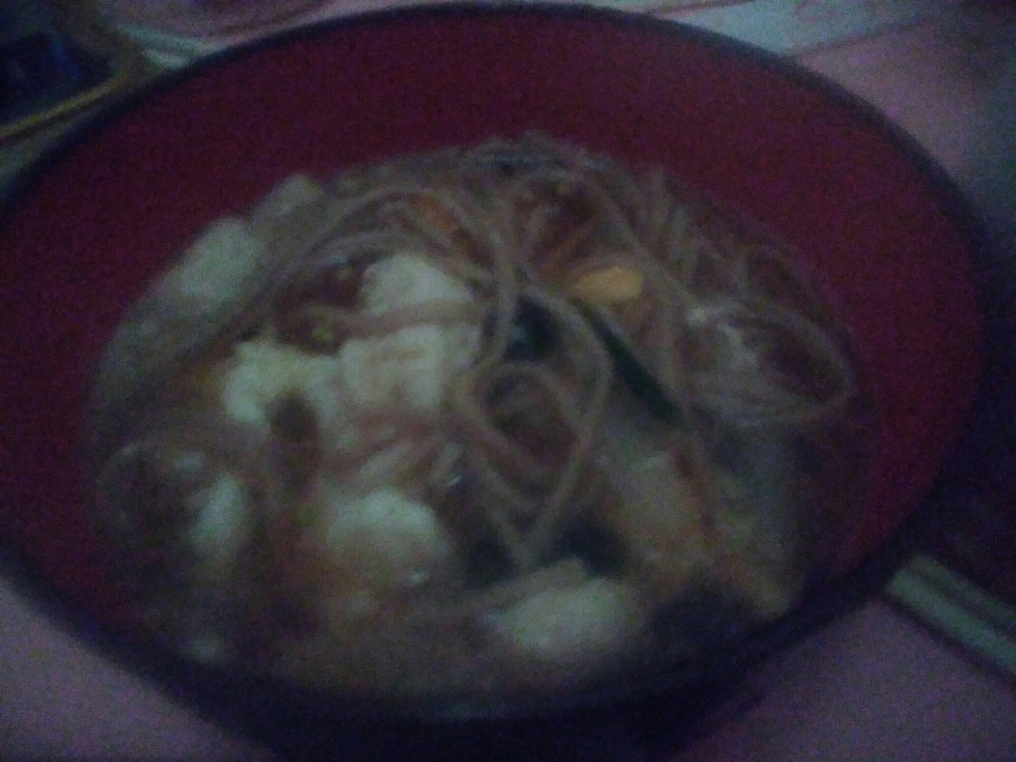 木綿豆腐の温そば