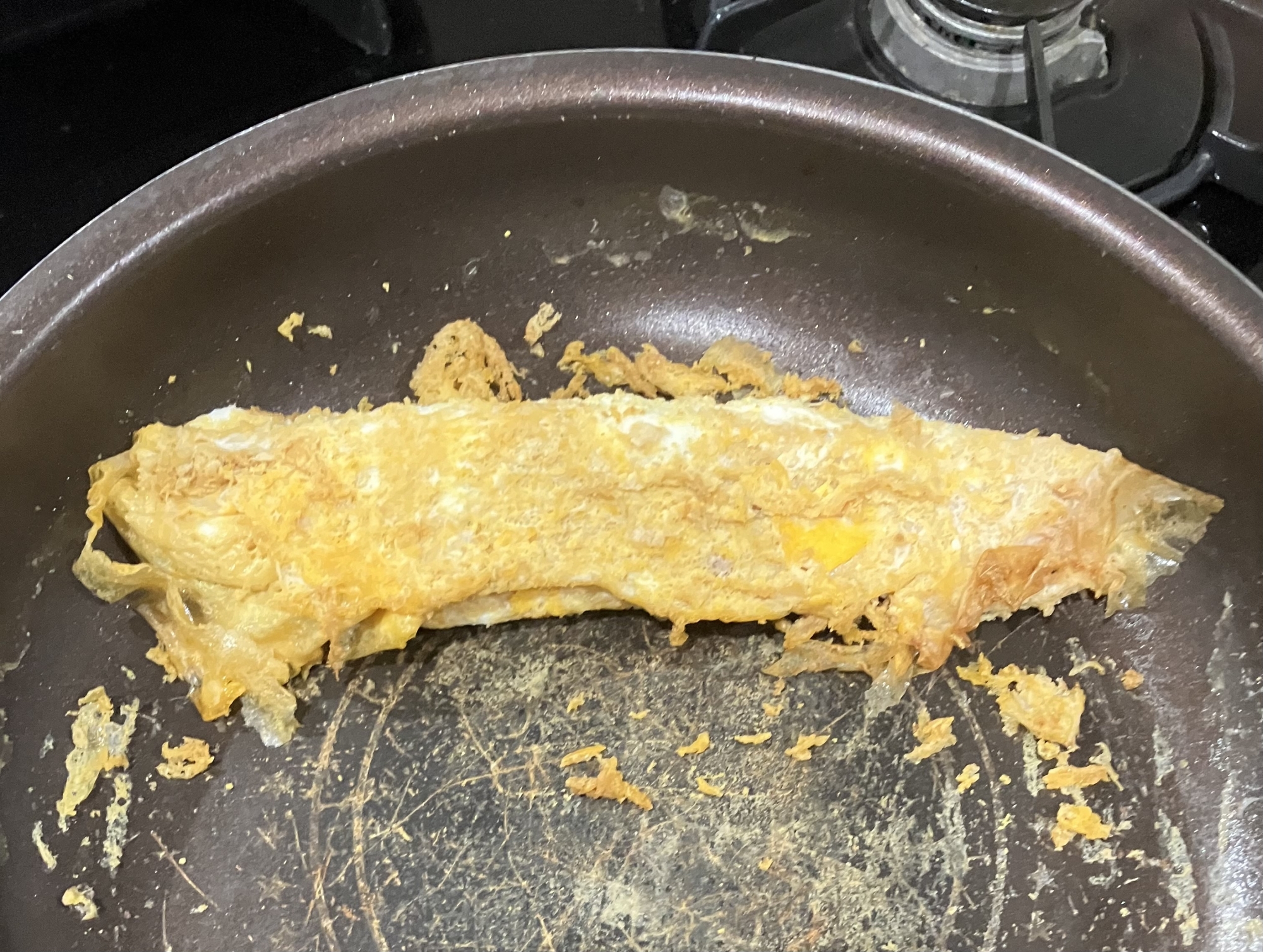 ザクザク天かす入りの卵焼き