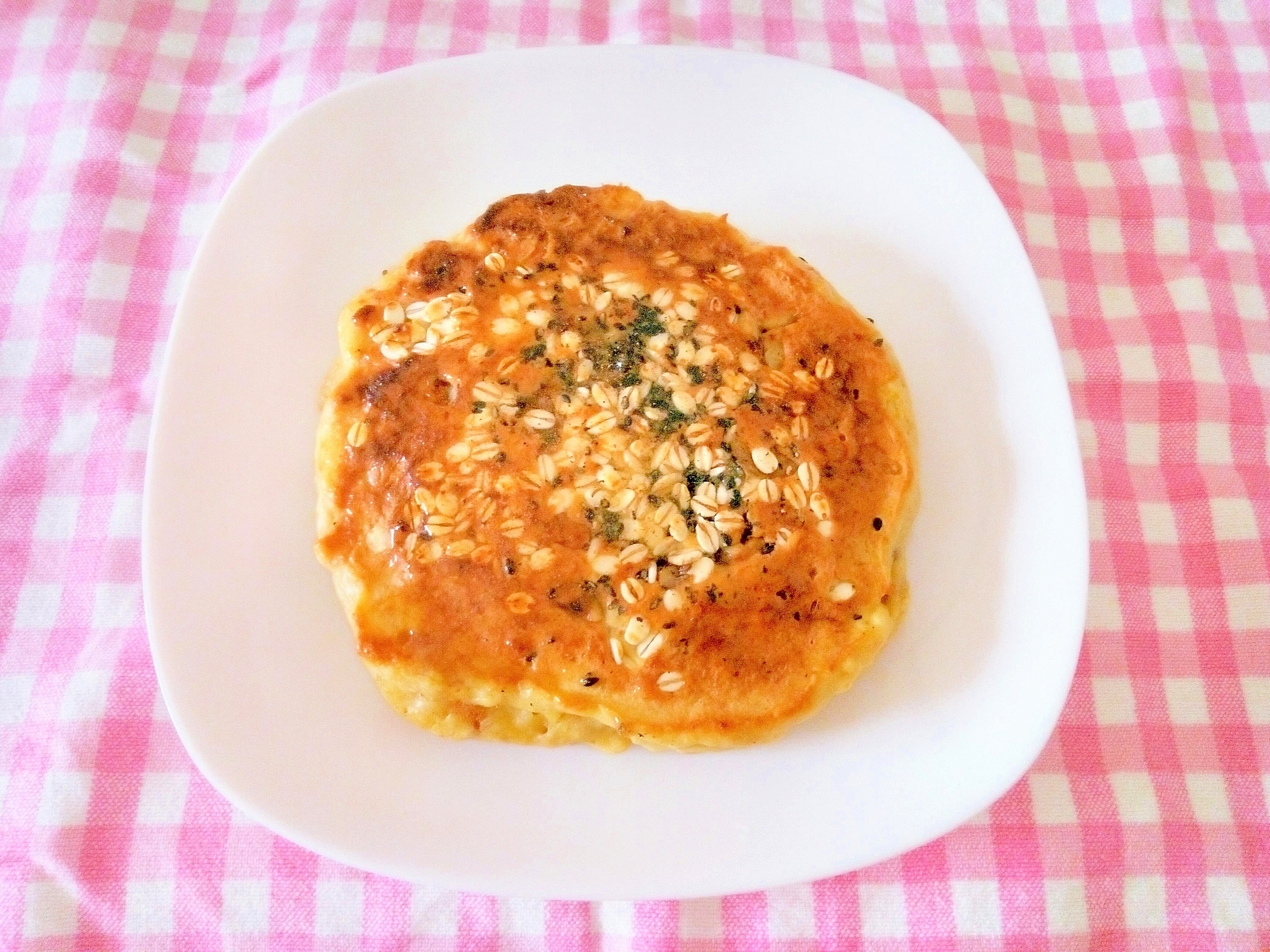 レーズン入り♪バナナと無花果のパンケーキ