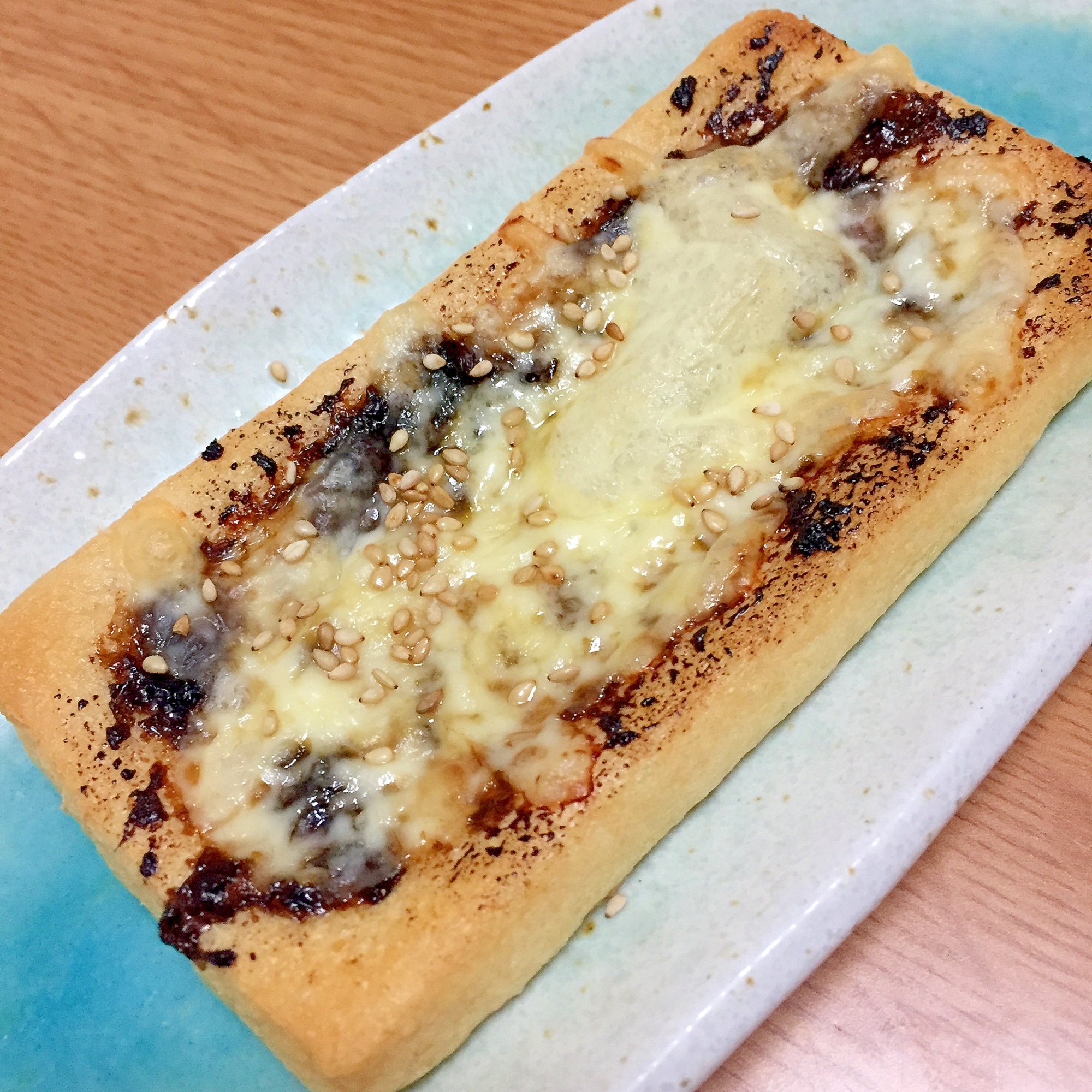 海苔の佃煮の油揚げ焼き☆