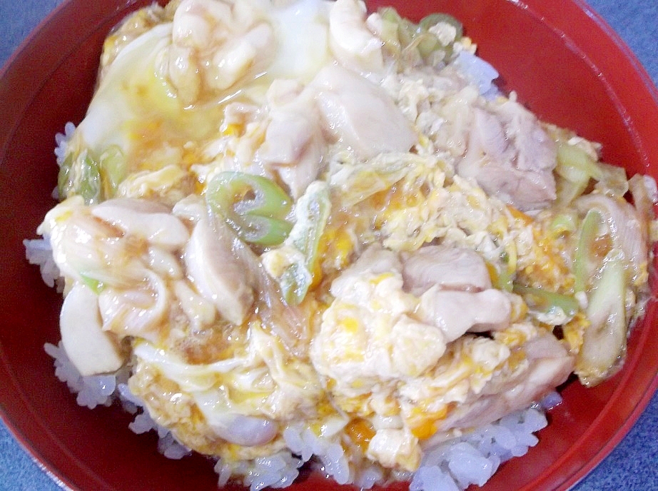 めんつゆで簡単親子丼