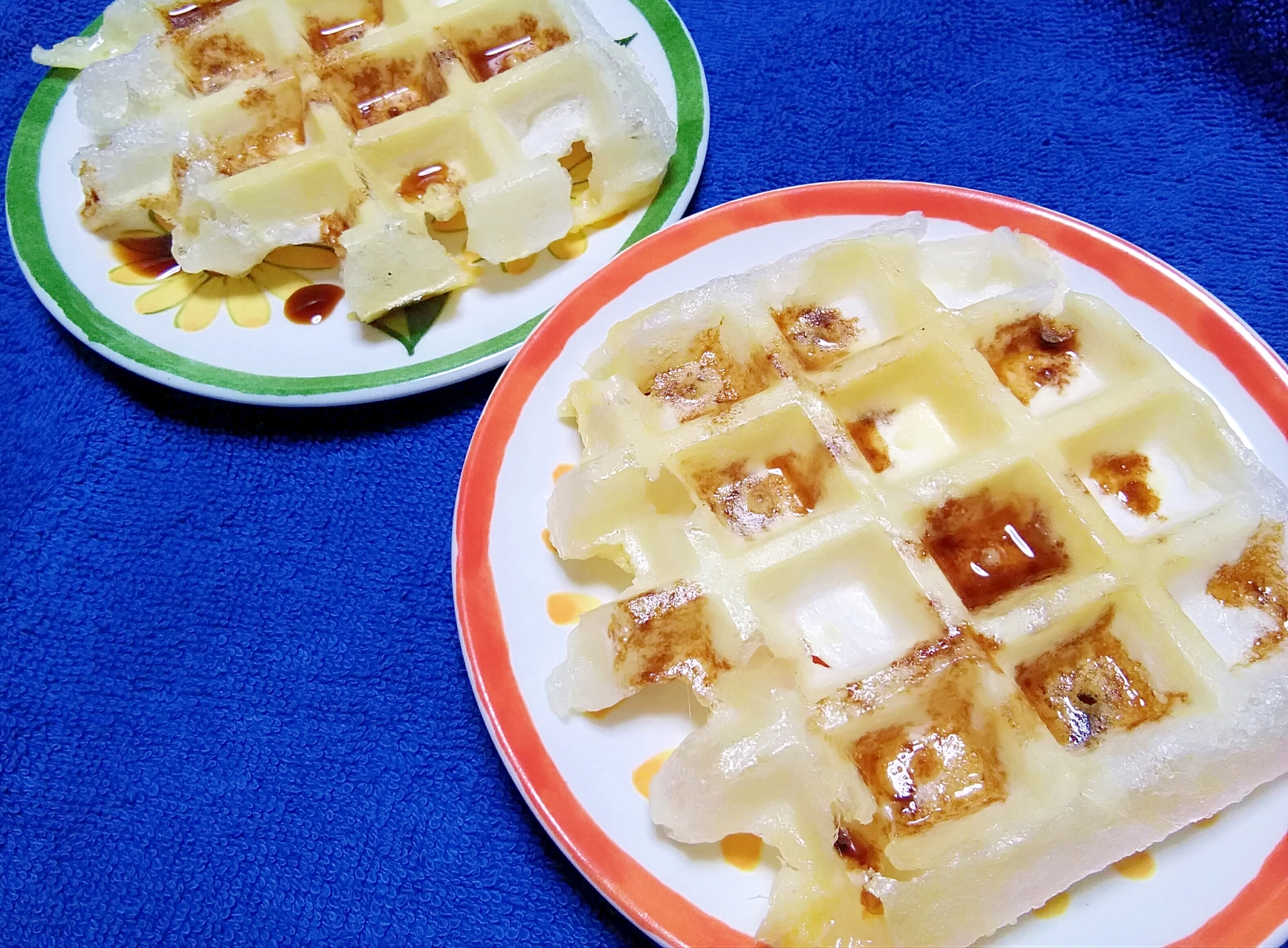 おもちのワッフル焼き☆電気ワッフルメーカー使用