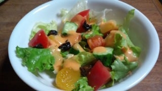 柿とフルーツいろいろサラダ