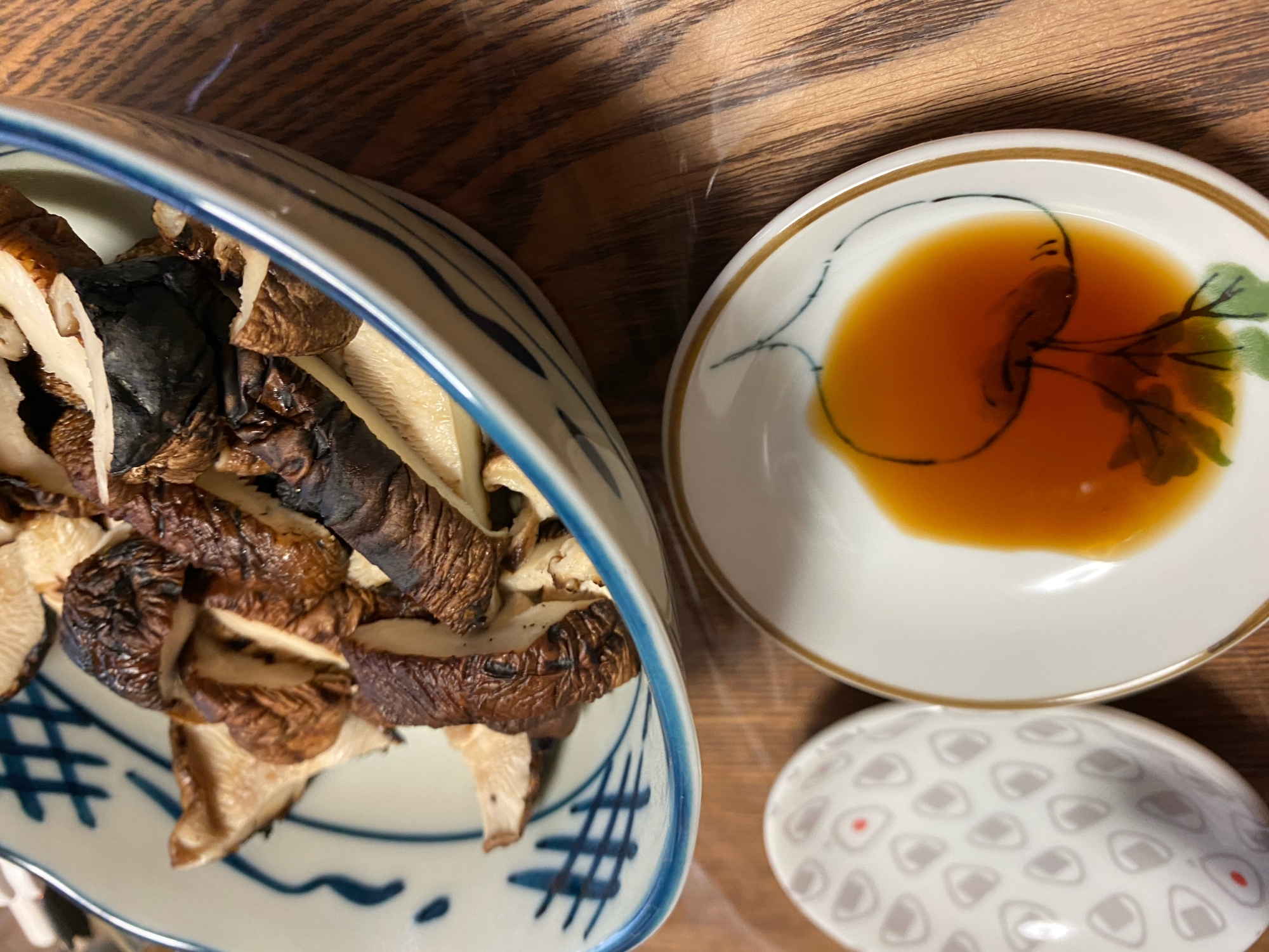 焼きしいたけの味ぽんつけつけ