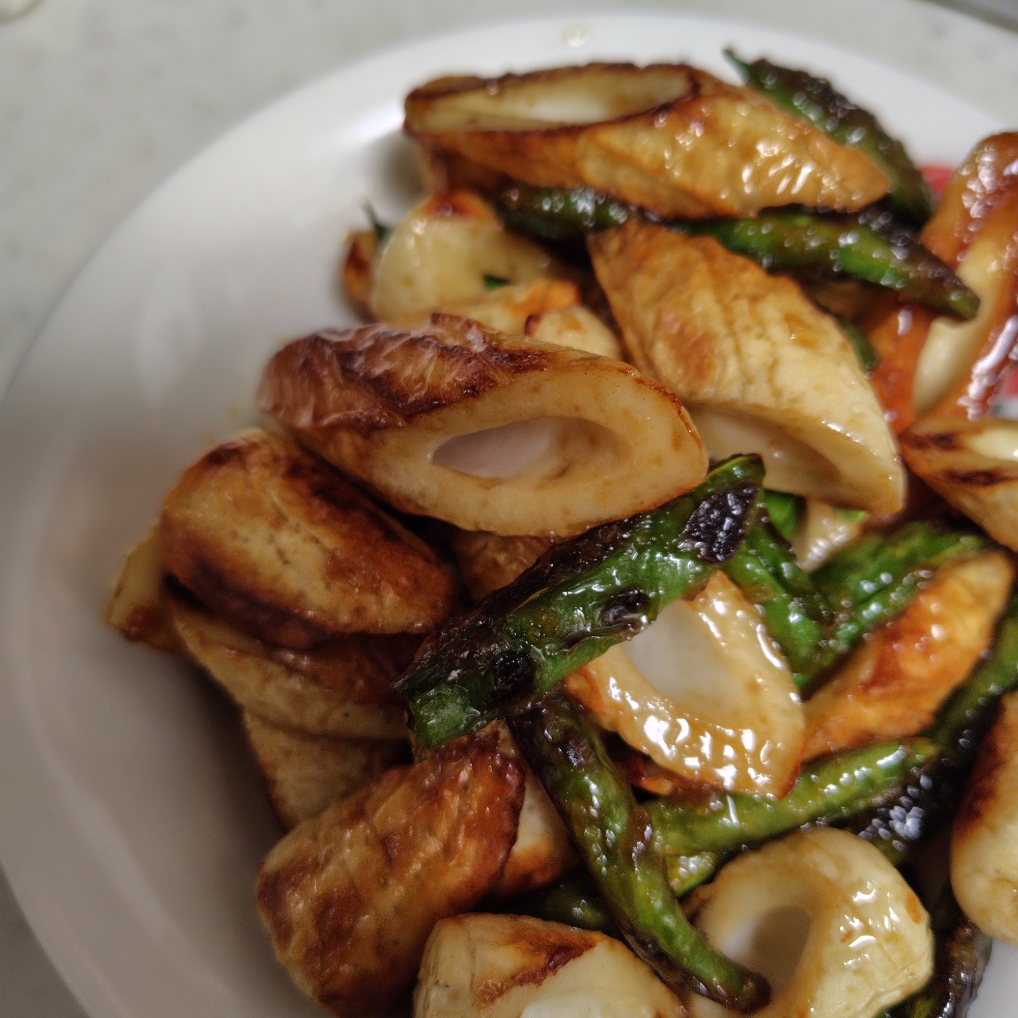 ちくわといんげん豆の甘辛炒め