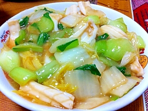 イカと野菜の中華あんかけ