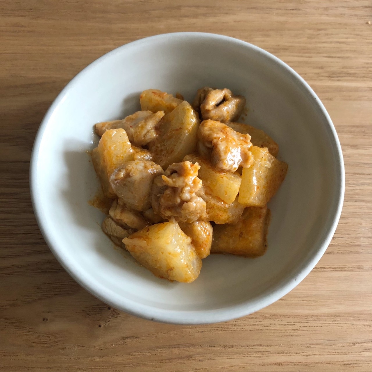 大根と鶏肉のピリ辛味噌煮