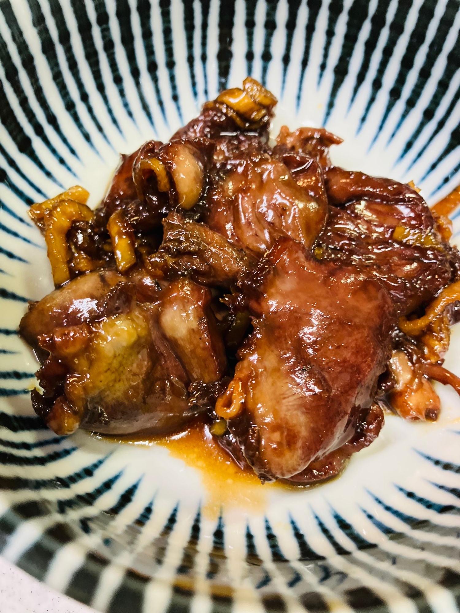 鶏ハツの甘辛煮