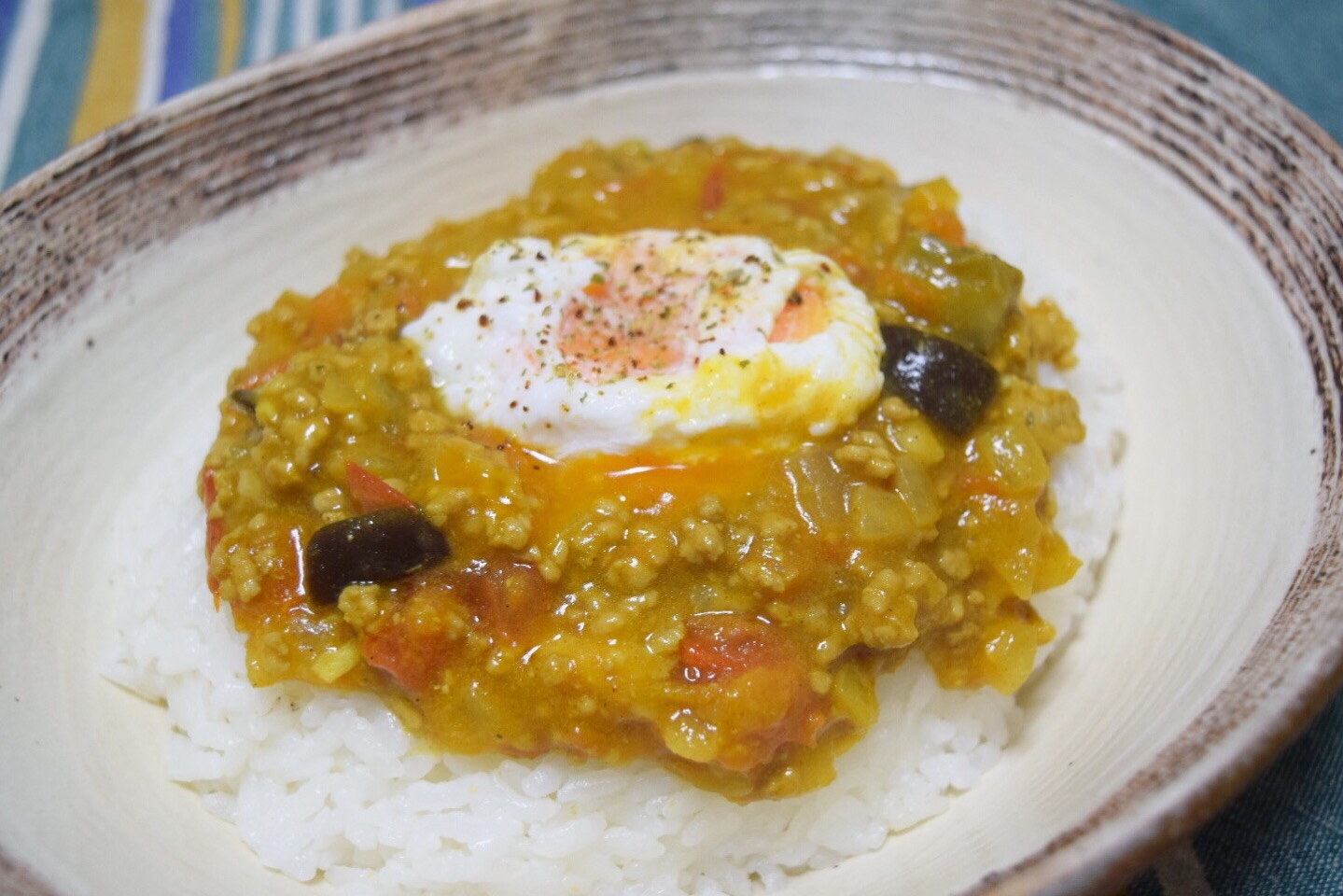 ルウなしで気まぐれカレー♫ さっぱりキーマカレー