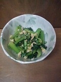 懐かしい味❤ダシダで作る小松菜と揚げの炒め物❤