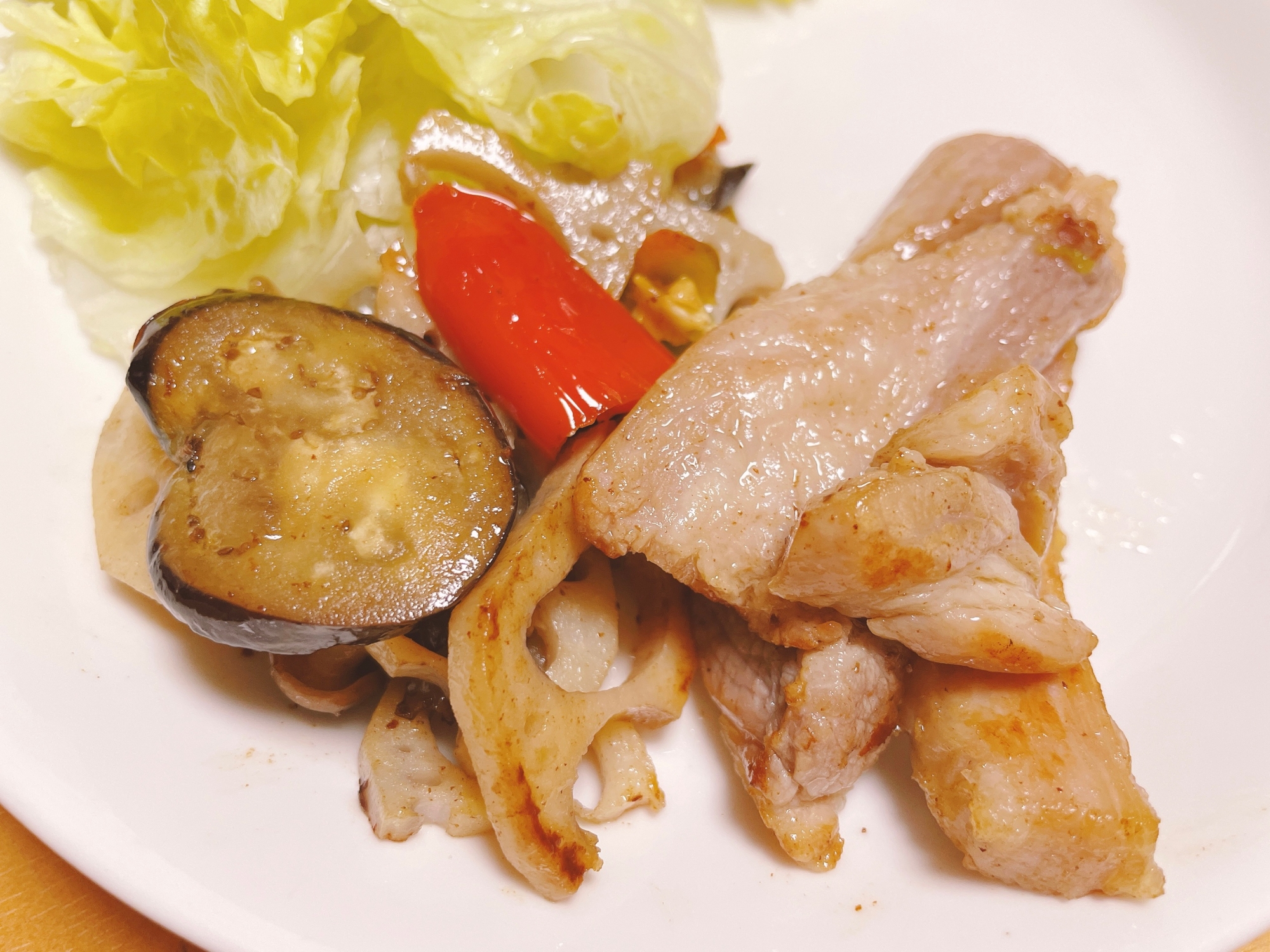 塩豚と野菜のシンプル焼き