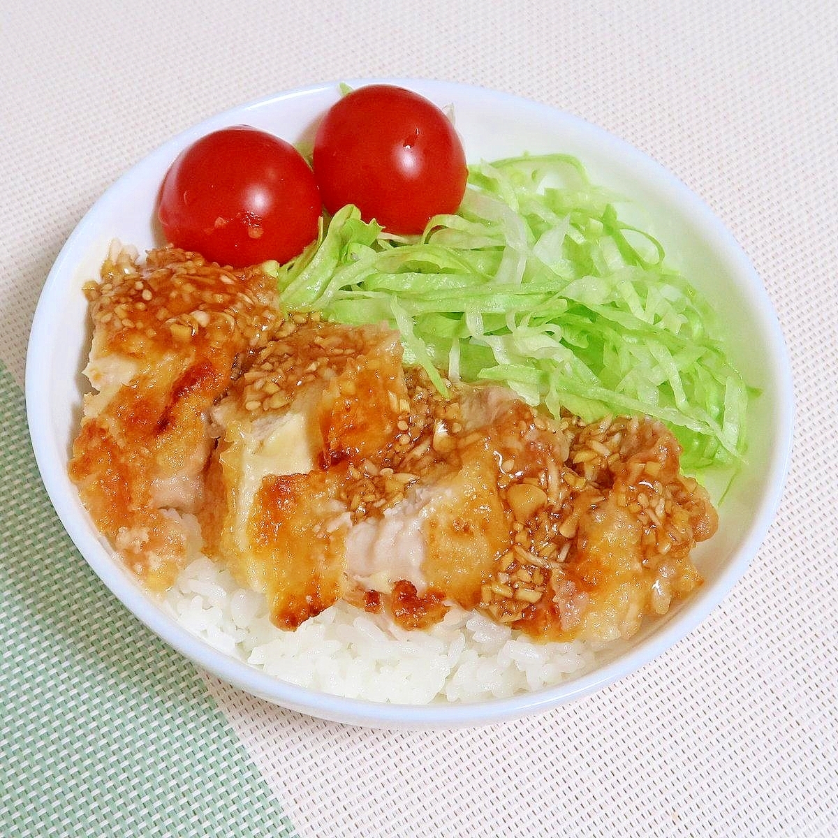 油淋鶏（ユーリンチー）丼☆揚げ焼きでお手軽に