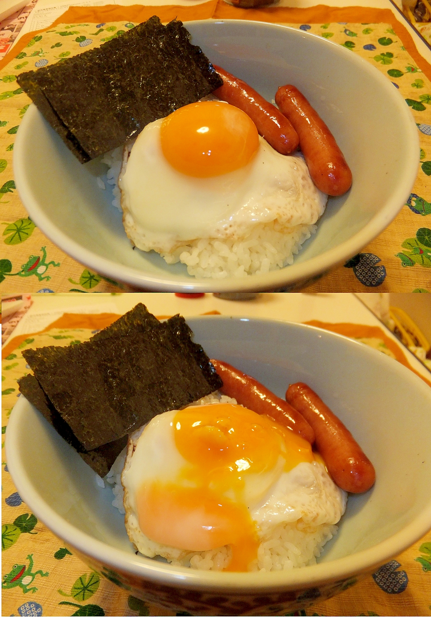 よつばと！とーちゃんのソーセージ丼