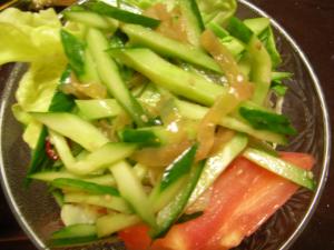 中華くらげときゅうりの野菜サラダ