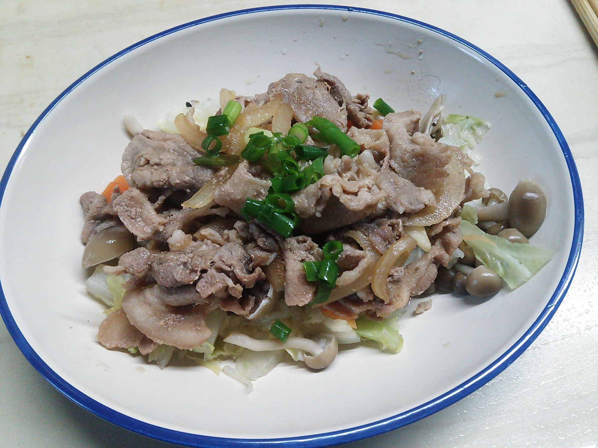 野菜もりもり生姜焼き♪いつもの味にひと手間かけて