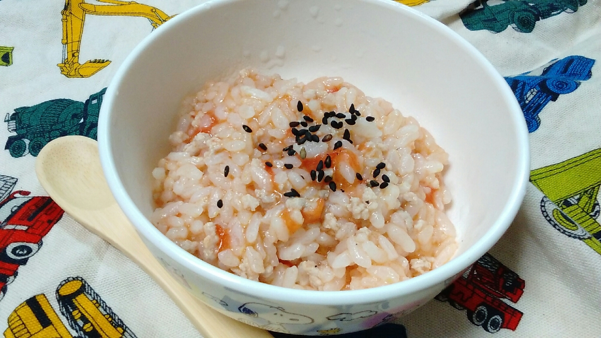 離乳食＊カミカミ期＊豚ミンチとトマトのおじや