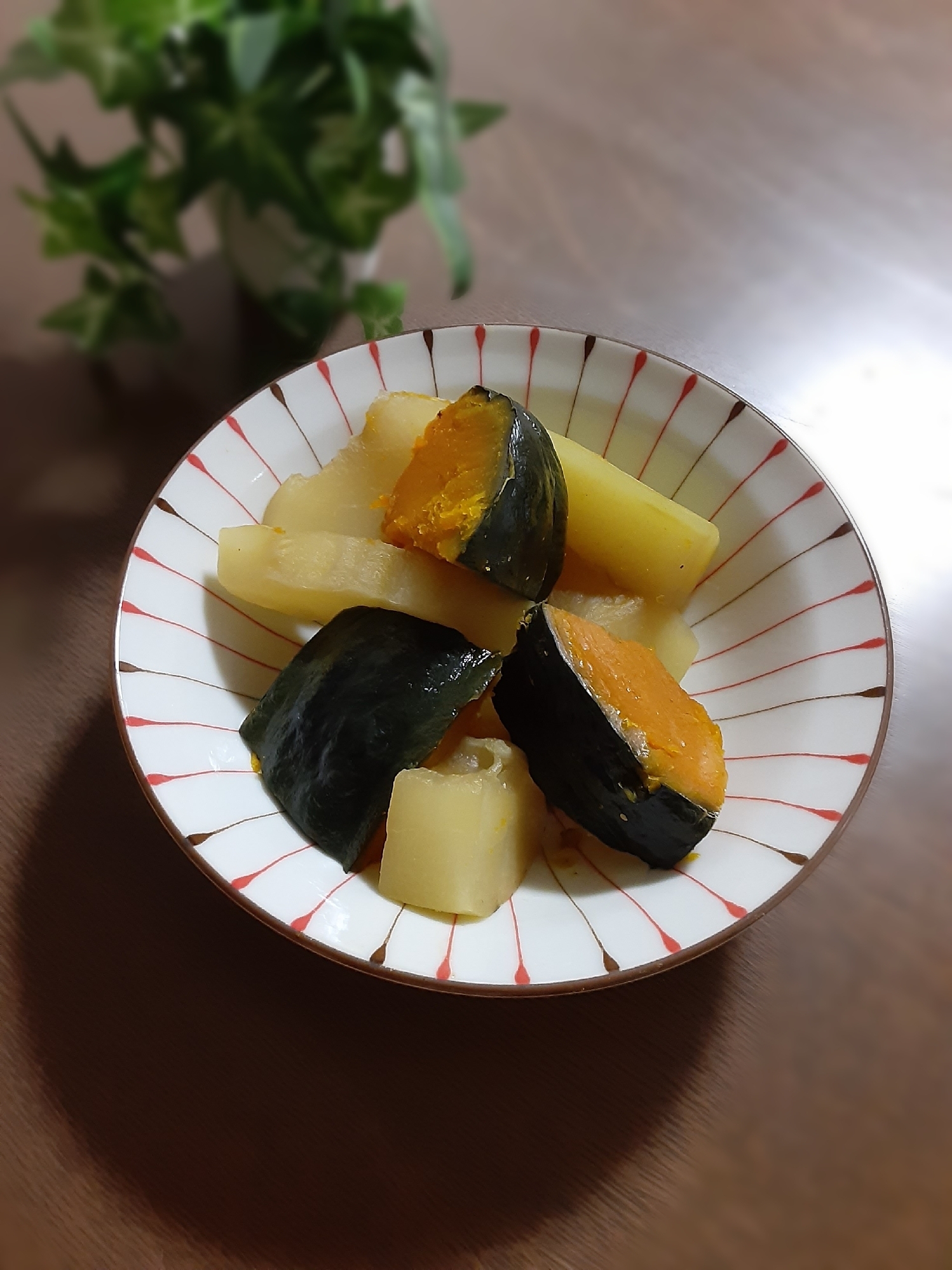 【めんつゆのみ】かぼちゃとユウゴウ(夕顔)の煮物