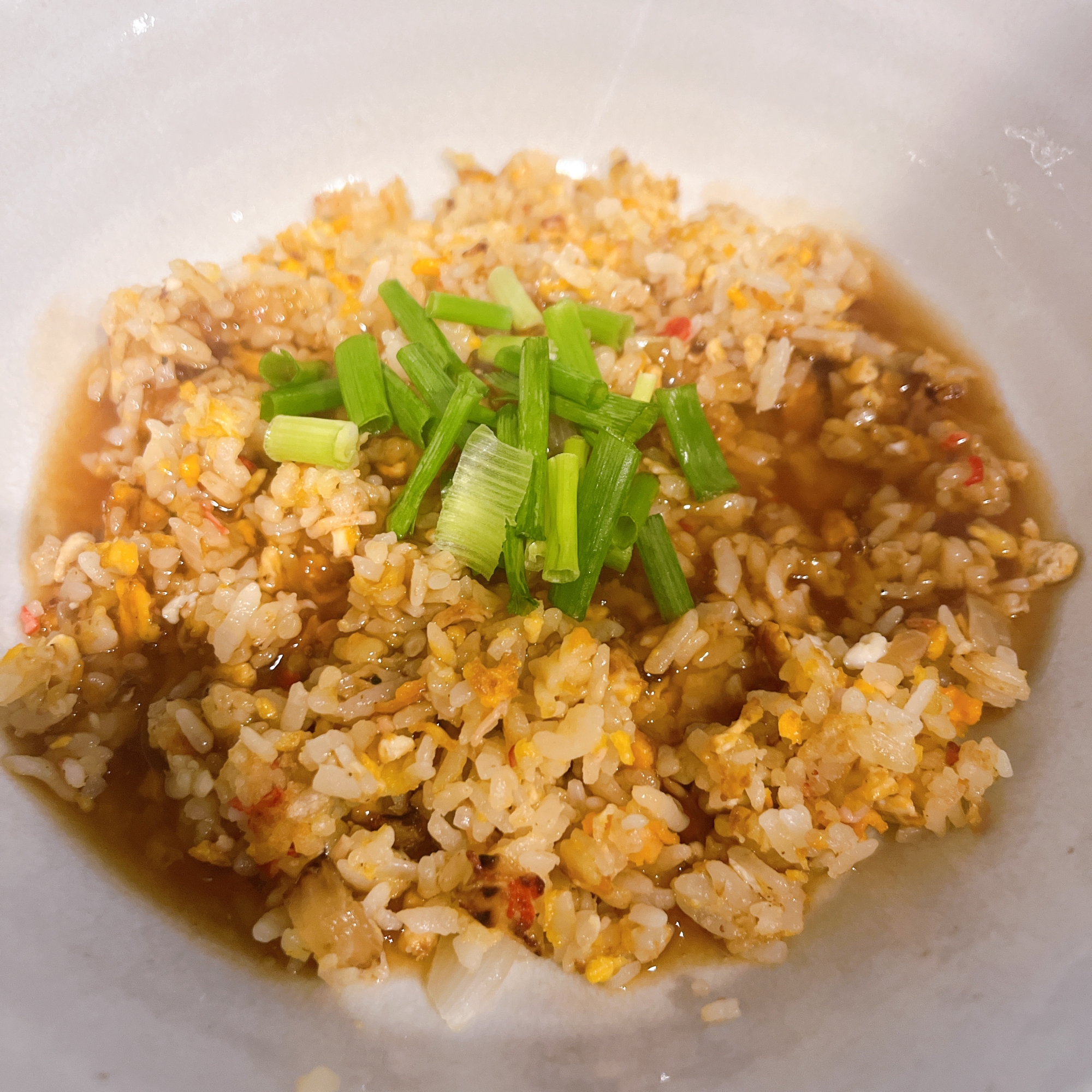 IHでパラパラ！黒酢あんかけカニカマチャーハン