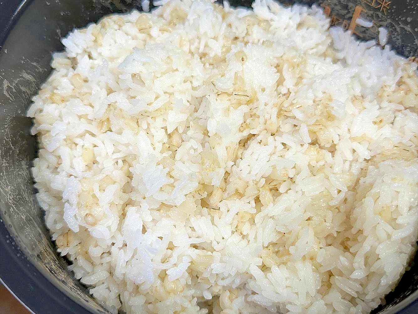 計量カップがなくても！無洗米で少しカタめの麦ごはん
