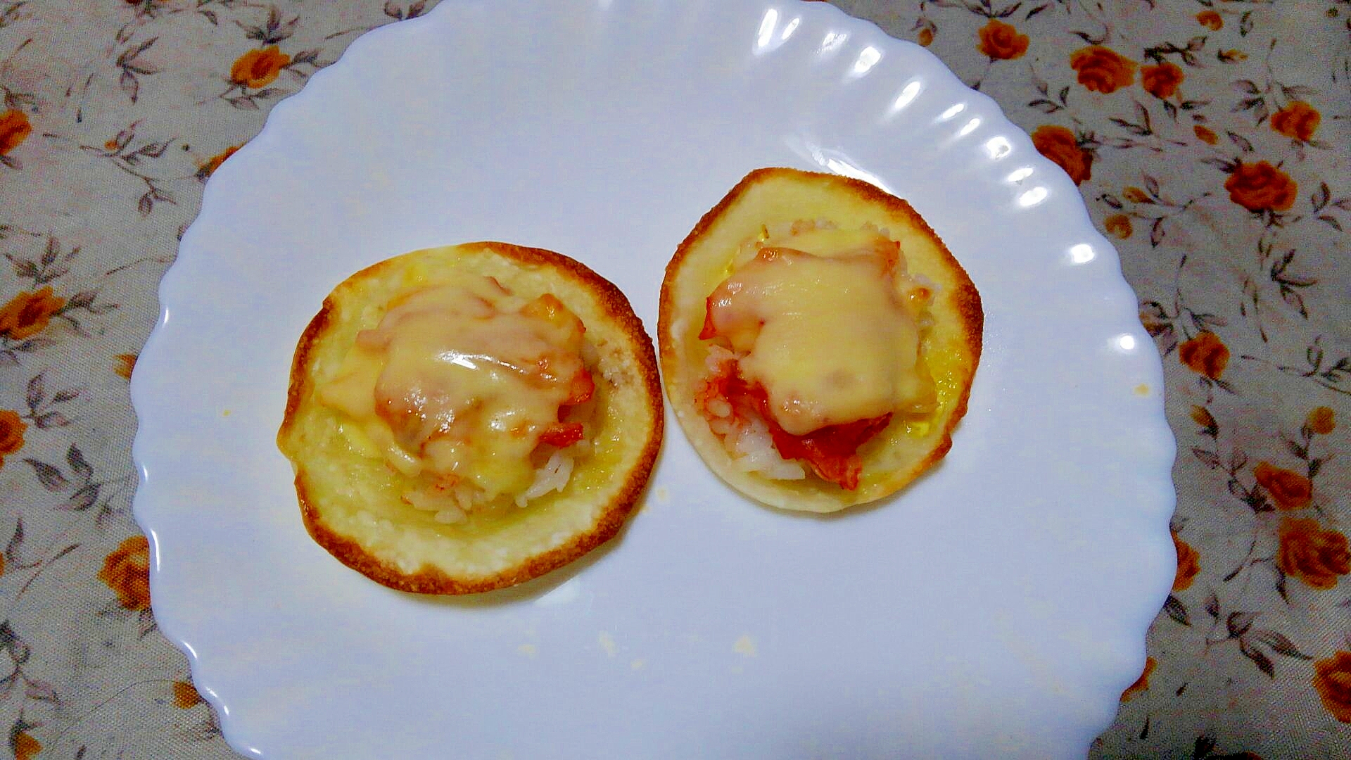 餃子の皮☆キムチーズご飯