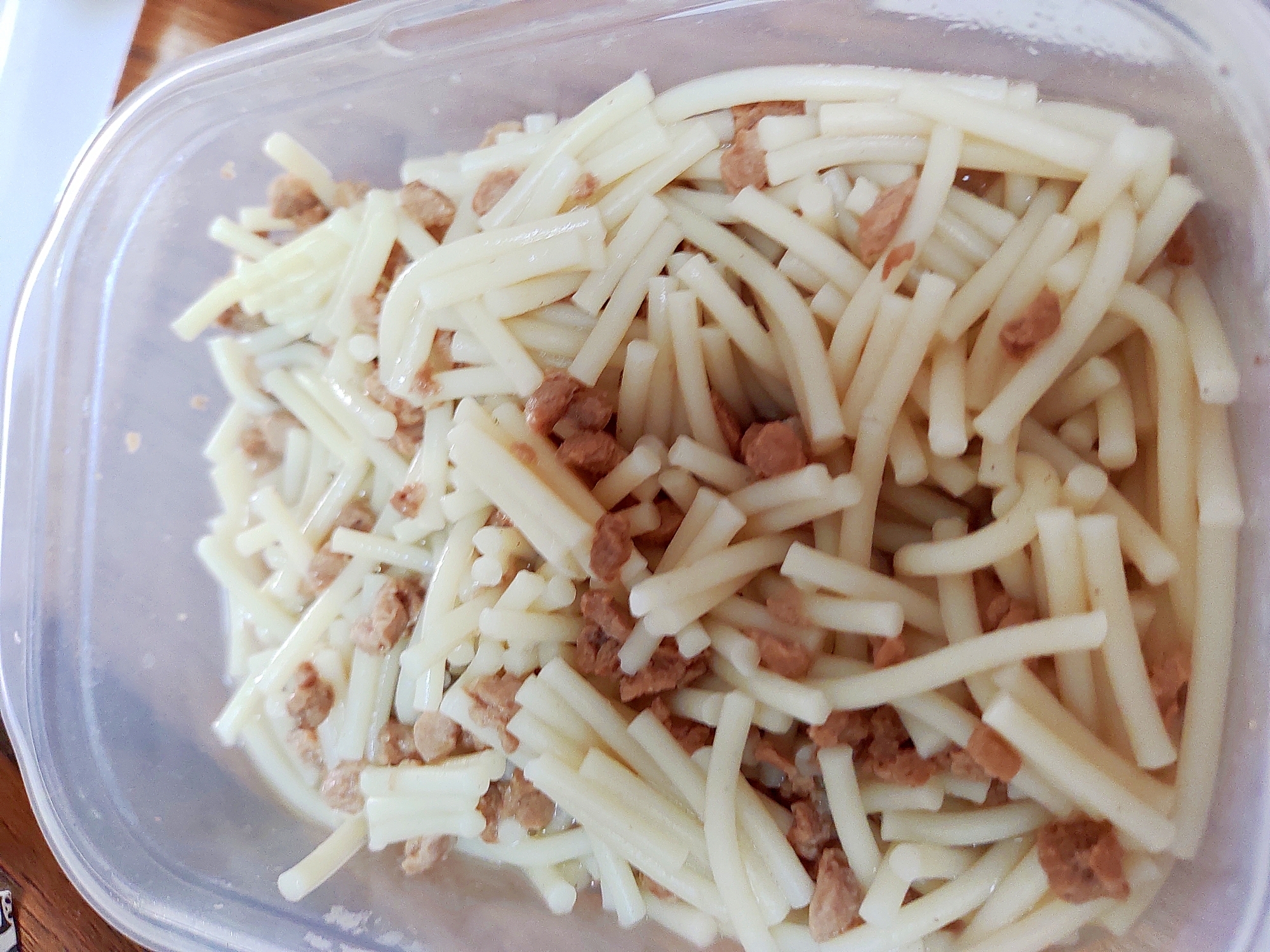幼児食　ひき肉パスタ