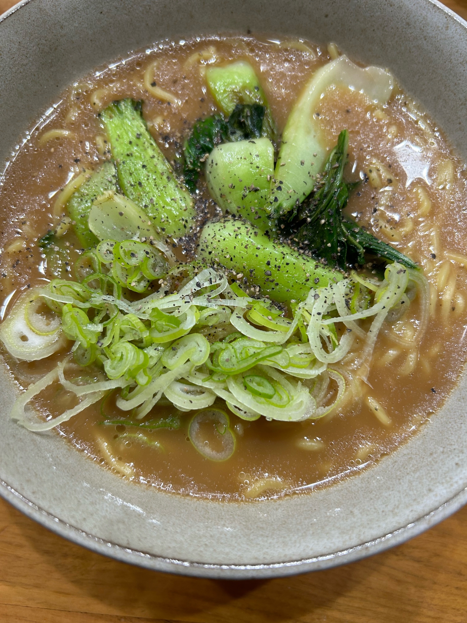 青梗菜のラーメン