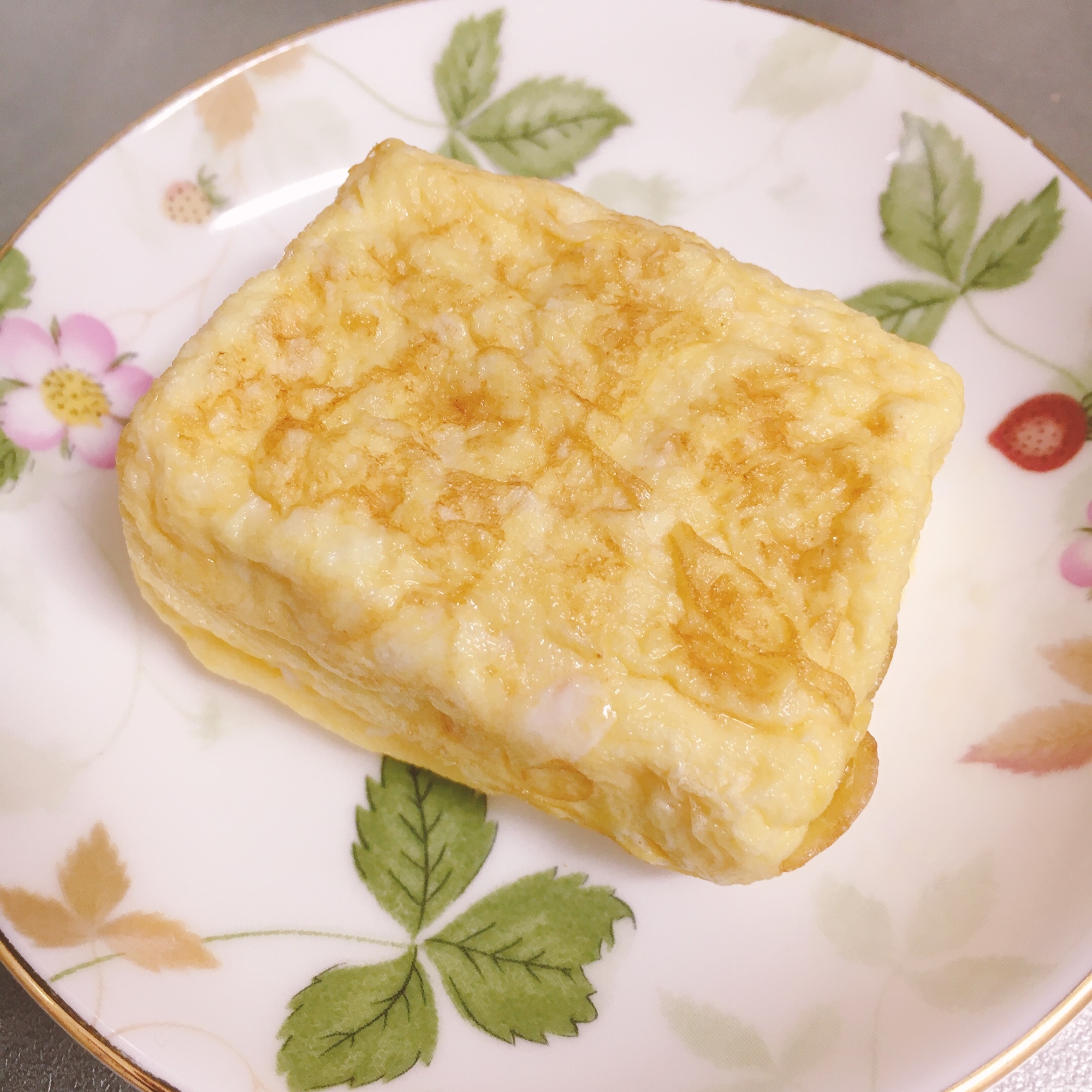 卵焼き器で★卵1個でも厚みのある卵焼き♪