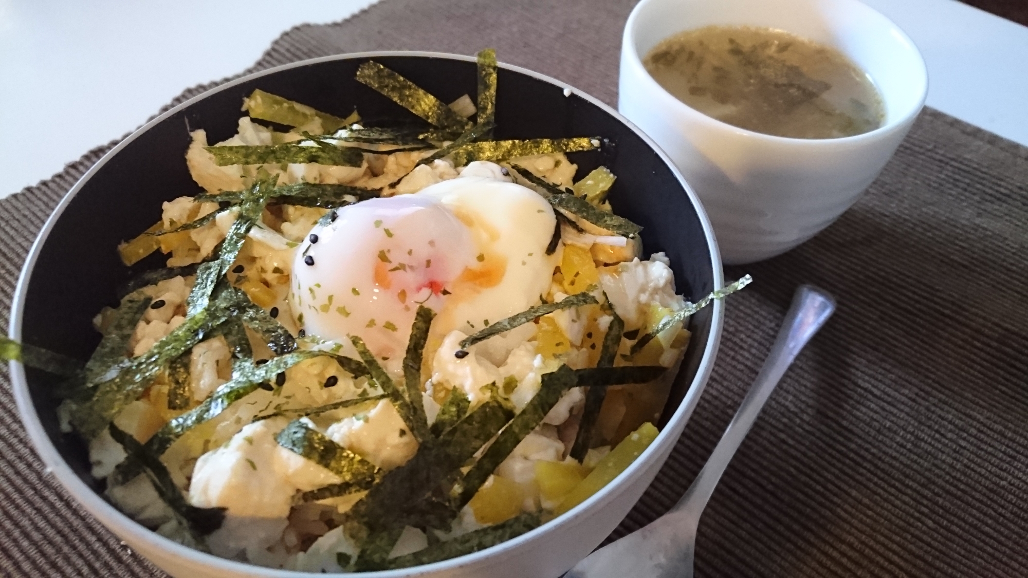 火を使わずに☆豆腐丼