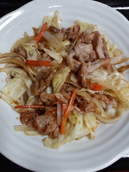 豚こまとキャベツのオイスター炒め
