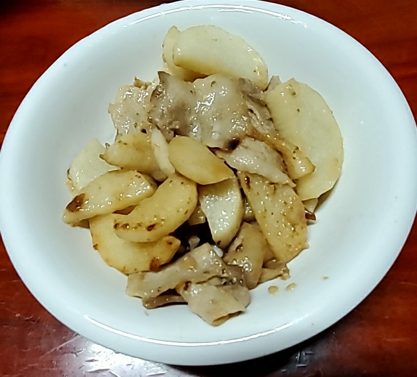 【簡単】長芋と豚バラの炒めもの
