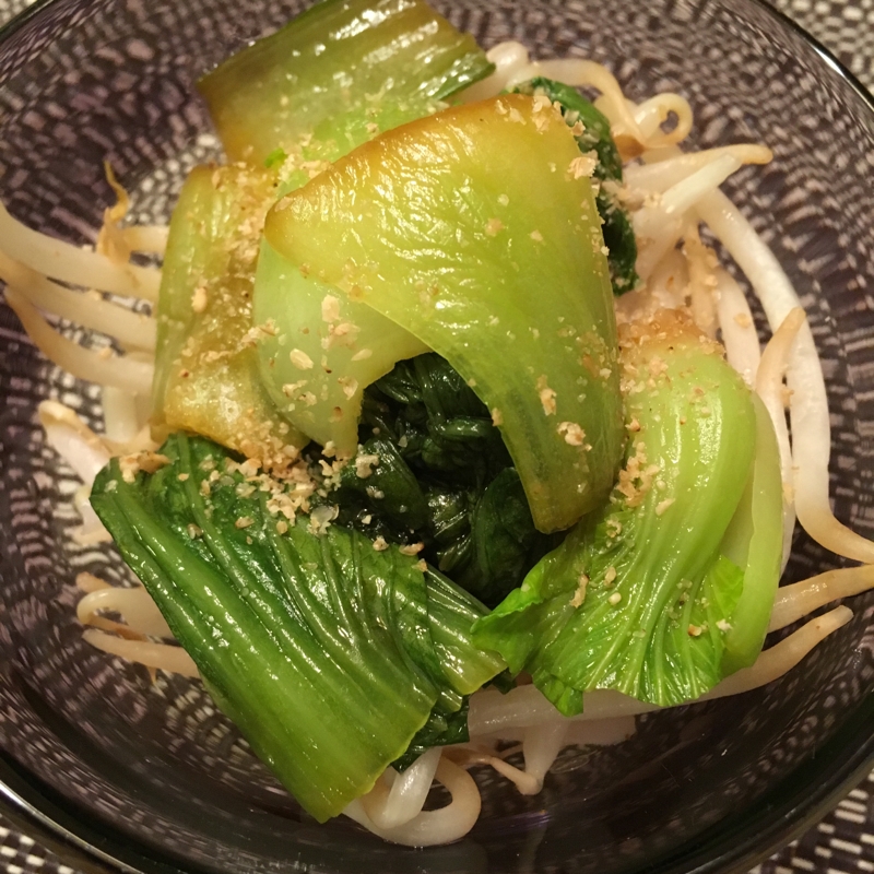 青梗菜ともやしの中華風サラダ