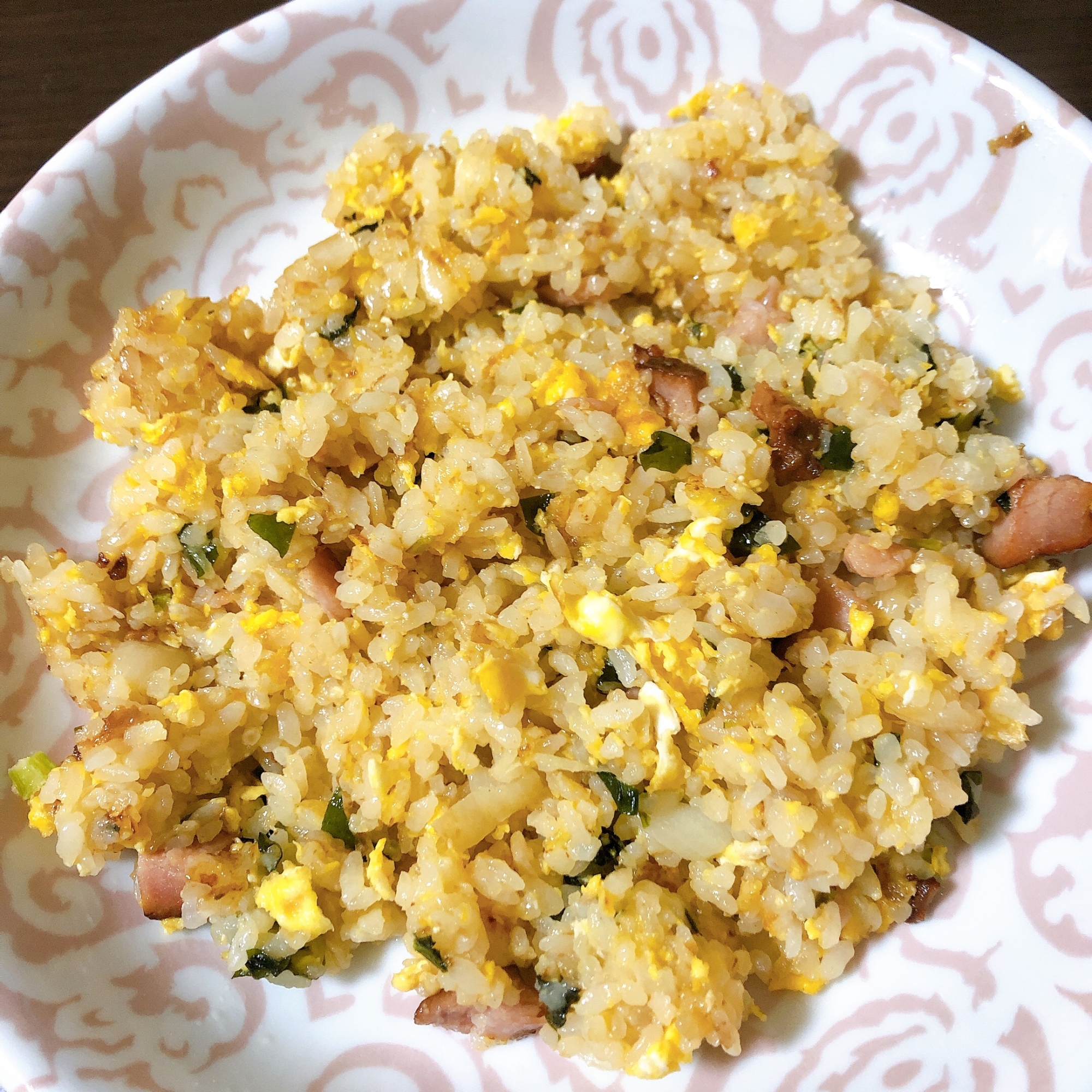 ワカメと小松菜入り炒飯