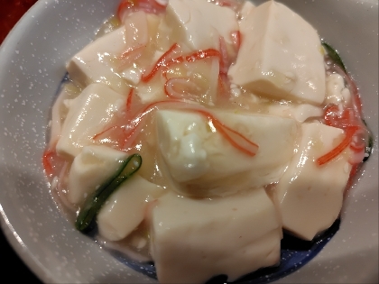 豆腐のカニカマあんかけ